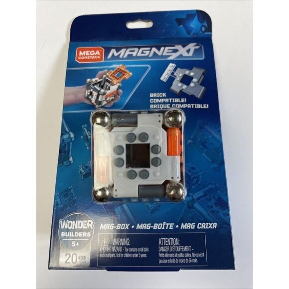 MEGA Magnext Mag-Box Building Kit Magnetic Cube w/ Magnets and Bricks (20 pcs) - Picture 4 of 6